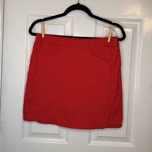 Chic Red Polka Dot Mini Skirt
